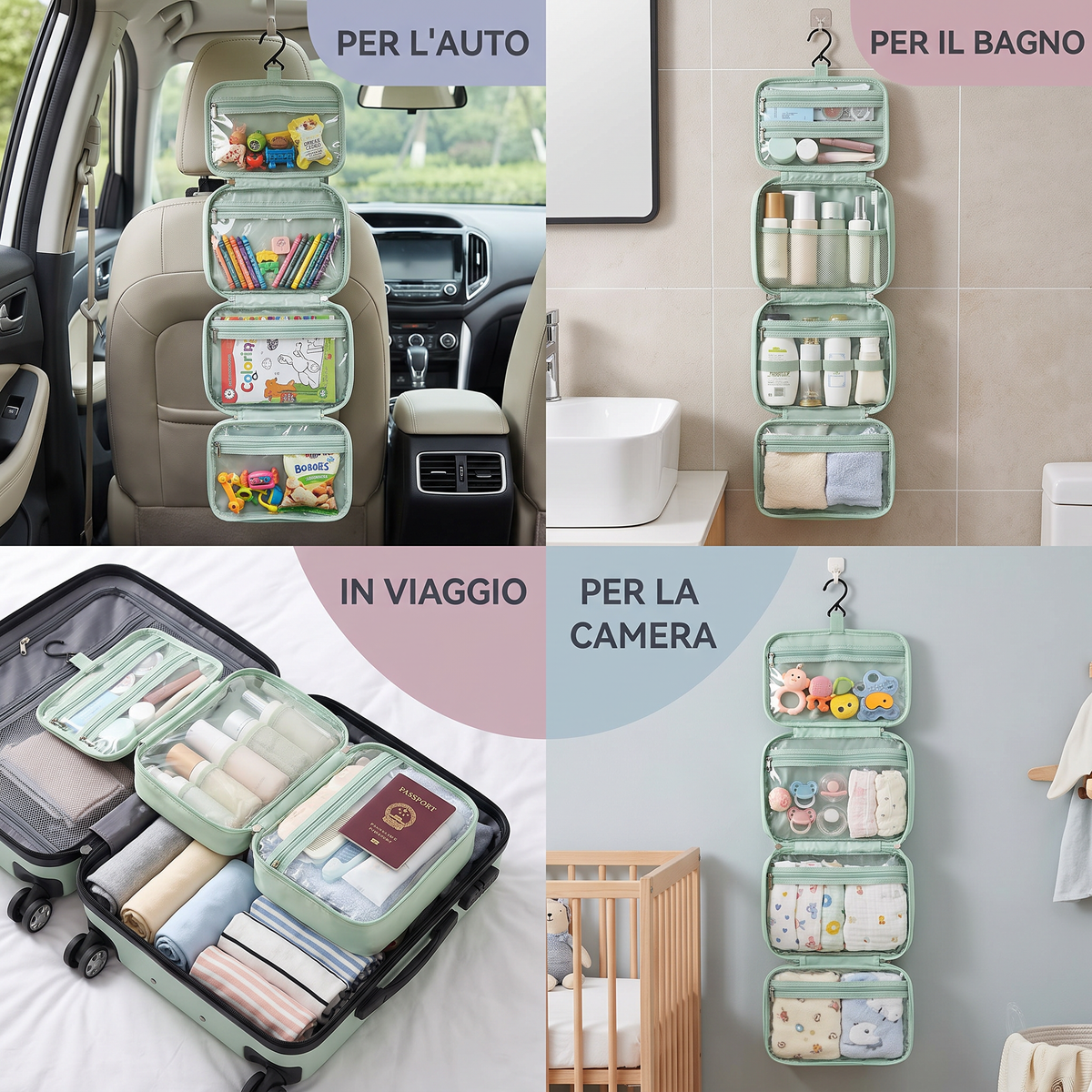 Borsa Organizer da Viaggio per Giocattoli e Accessori Quotidiani