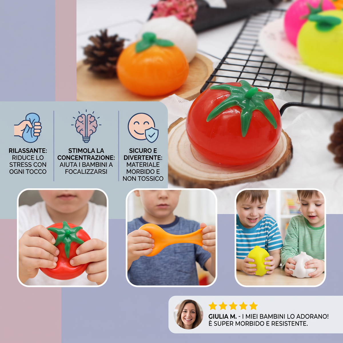 Giocattolo Antistress Squishy a Forma di Cibo