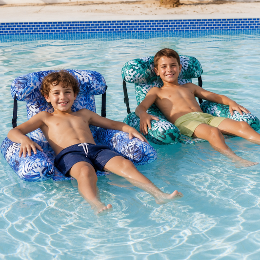 Amaca Gonfiabile per Piscina con Schienale – Lettino Acquatico Pieghevole