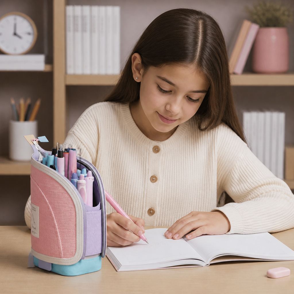 Astuccio pop-up 2 in 1 con portapenne – organizzatore da scrivania salvaspazio