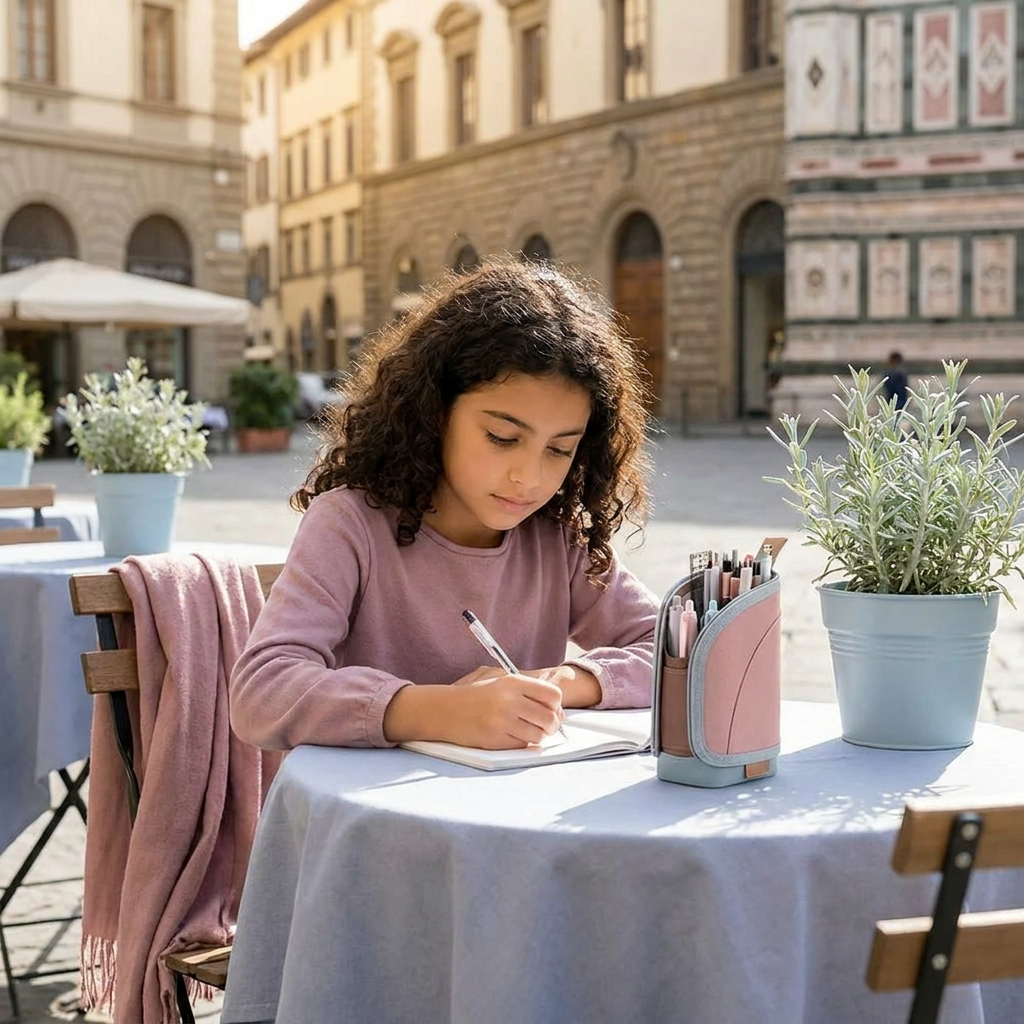 Astuccio pop-up 2 in 1 con portapenne – organizzatore da scrivania salvaspazio