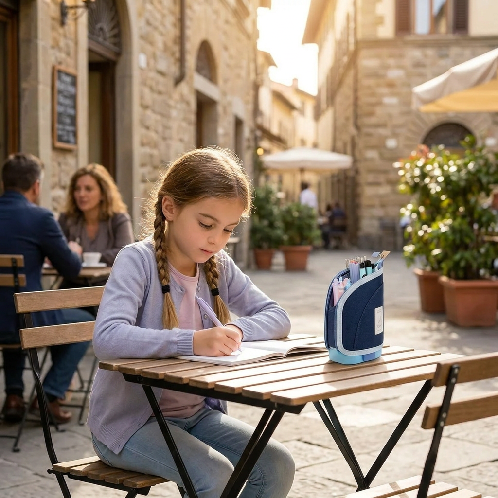 Astuccio pop-up 2 in 1 con portapenne – organizzatore da scrivania salvaspazio