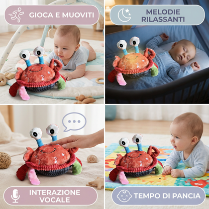 Granchio musicale interattivo con funzione vocale – giocattolo educativo in movimento per neonati