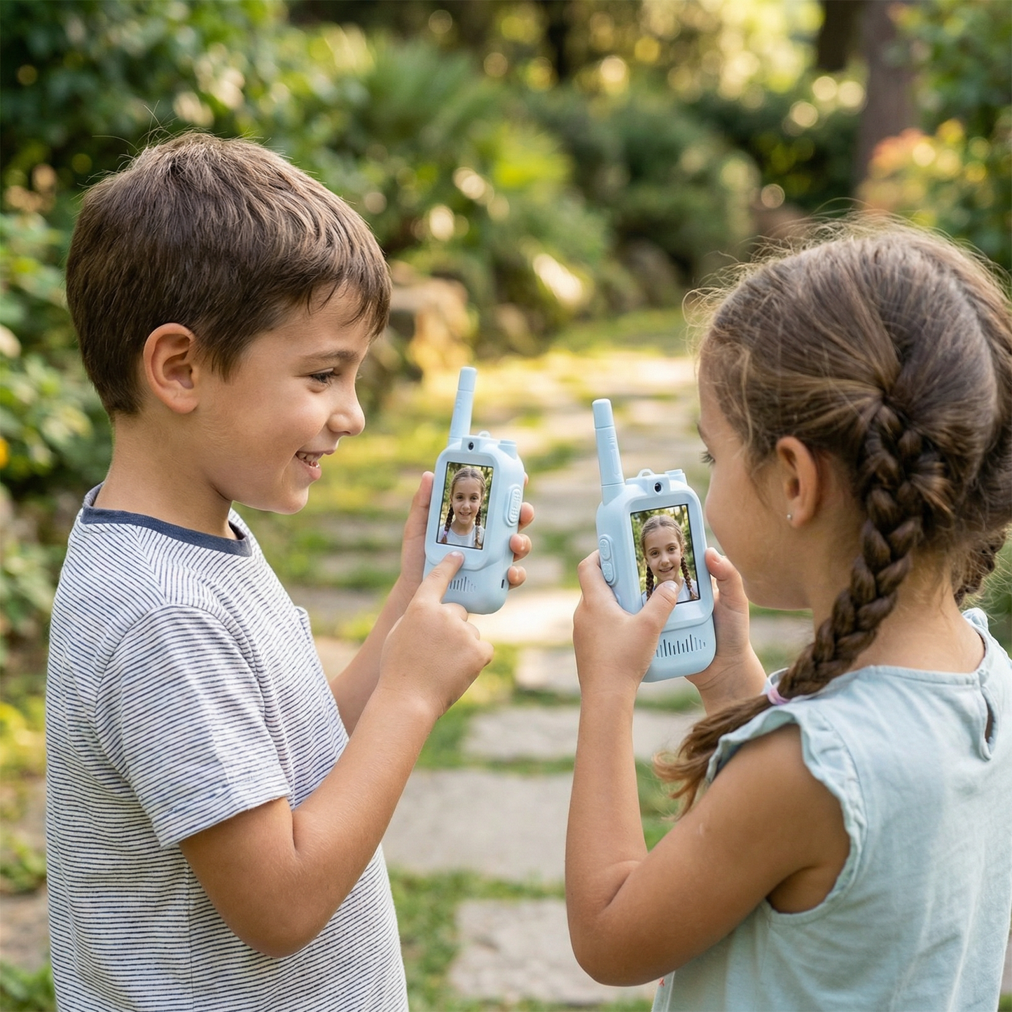 Walkie-Talkie Video per Bambini (Set da 2) – Ricetrasmittenti con fotocamera e schermo