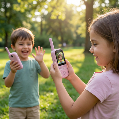 Walkie-Talkie Video per Bambini (Set da 2) – Ricetrasmittenti con fotocamera e schermo