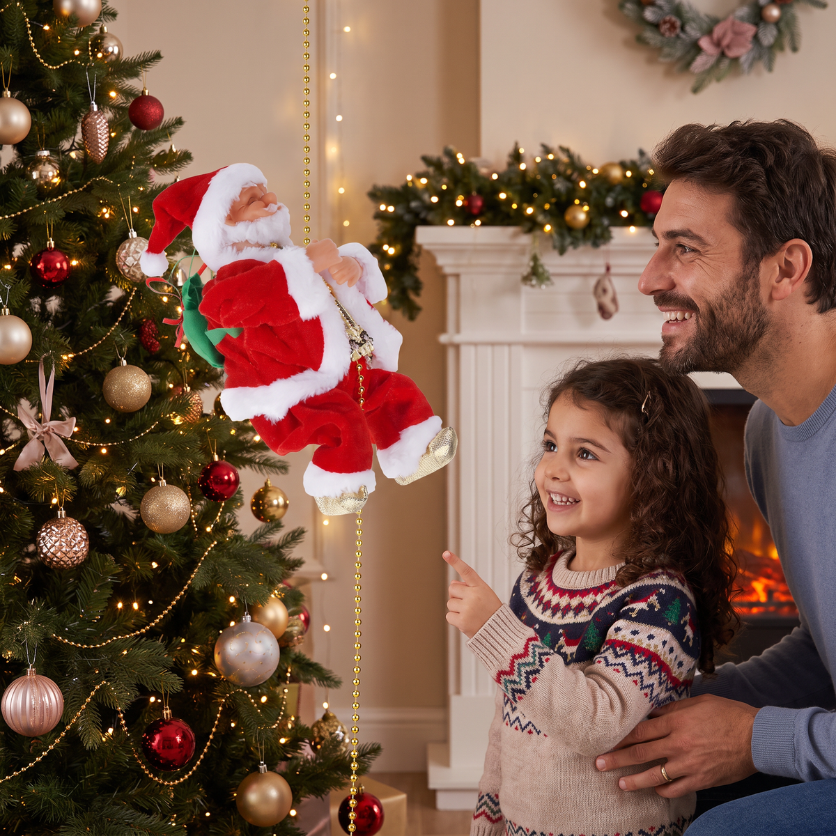 Giocattolo Babbo Natale Arrampicatore