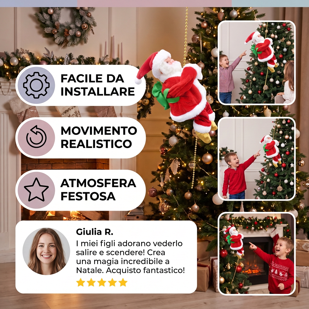 Giocattolo Babbo Natale Arrampicatore