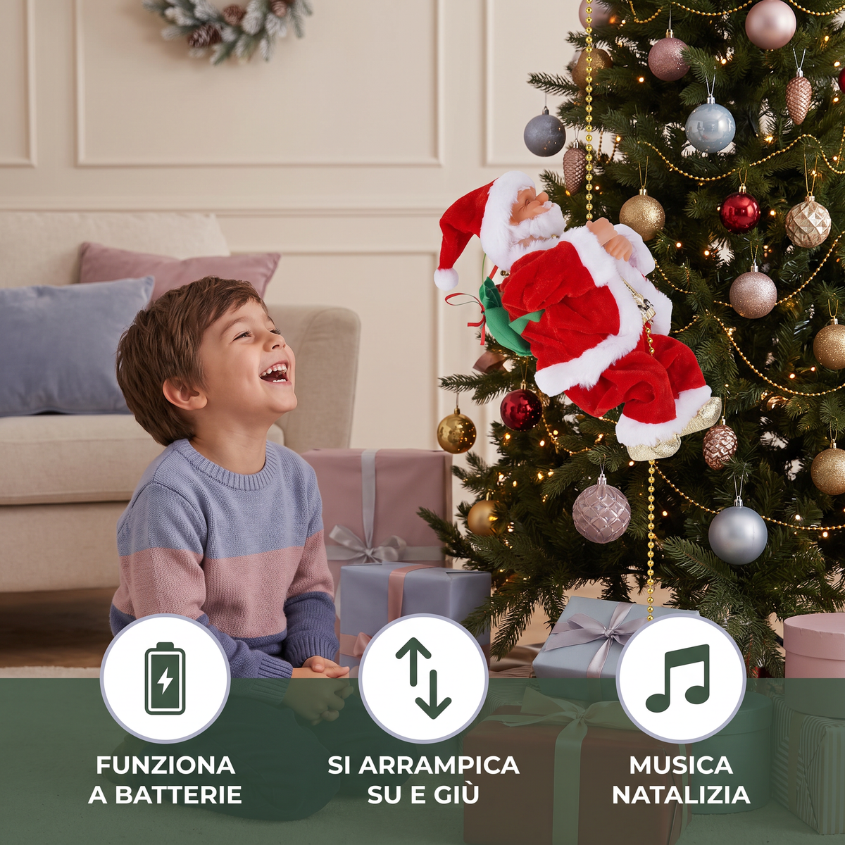 Giocattolo Babbo Natale Arrampicatore