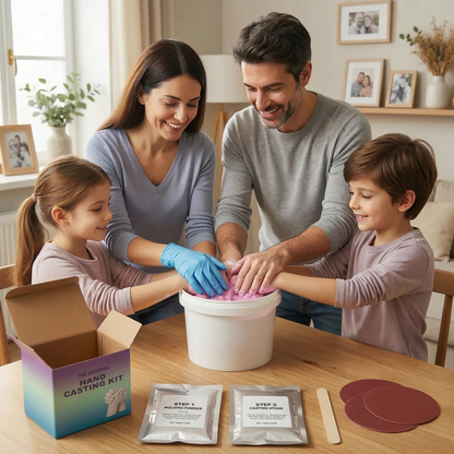 Kit Impronte delle Mani per Famiglie e Coppie – Set Ricordo 3D in Gesso