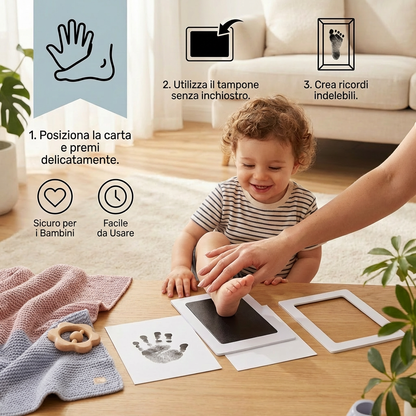 Kit Impronte Mani e Piedini del Bambino – Set Ricordo per Bambini Piccoli