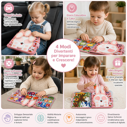 Libro Sensoriale Montessori da Toccare e Scoprire per Bambini Piccoli