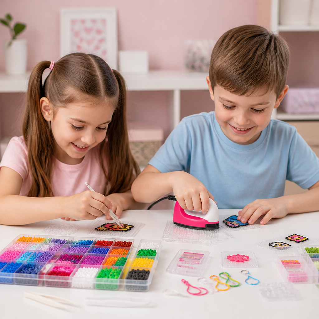 Set Premium di Perline da Stirare con Accessori per il Fai-da-te – Kit Creativo per Arte e Lavoretti