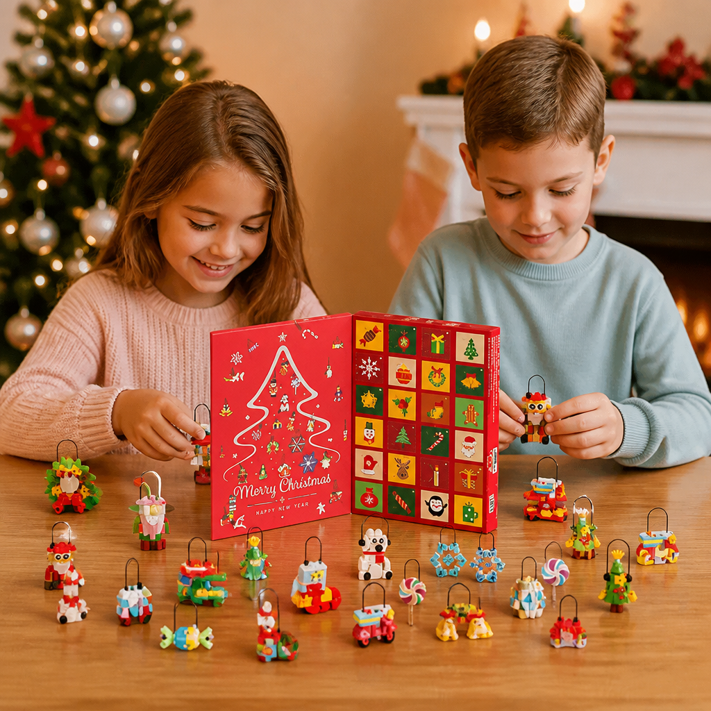 Calendario Dell'Avvento Con Blocchi Per Decorazioni Natalizie