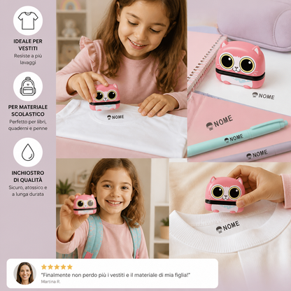 Timbro Nome Personalizzato Per Bambini – Permanente Per Vestiti E Materiale Scolastico