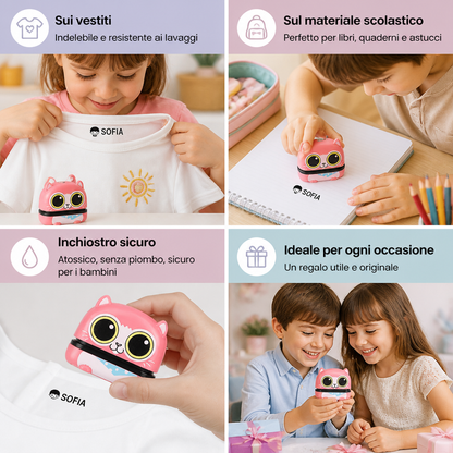 Timbro Nome Personalizzato Per Bambini – Permanente Per Vestiti E Materiale Scolastico