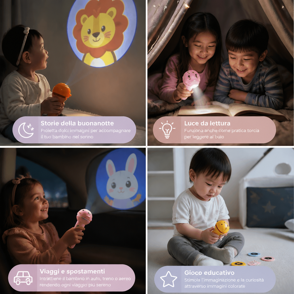 Torcia Per Bambini Con Proiezione Di Storie Della Buonanotte