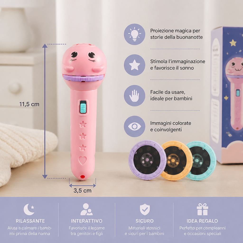Torcia Per Bambini Con Proiezione Di Storie Della Buonanotte