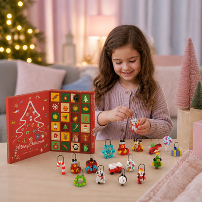 Calendario Dell'Avvento Con Blocchi Per Decorazioni Natalizie