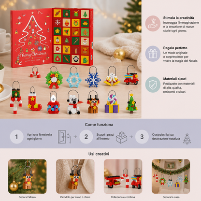 Calendario Dell'Avvento Con Blocchi Per Decorazioni Natalizie