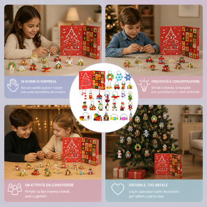 Calendario Dell'Avvento Con Blocchi Per Decorazioni Natalizie