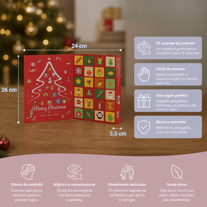 Calendario Dell'Avvento Con Blocchi Per Decorazioni Natalizie