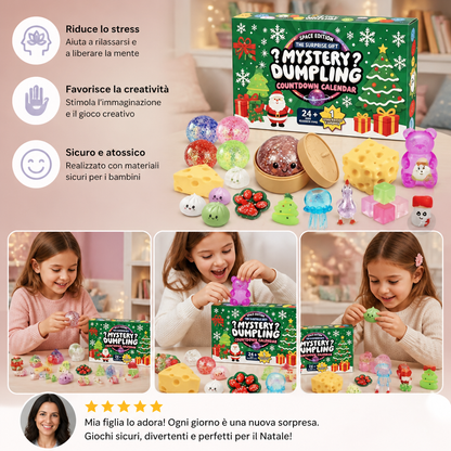 Calendario Dell'Avvento Squishy Di Natale Per Bambini