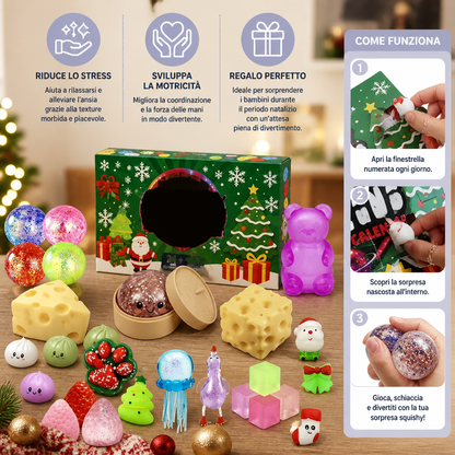 Calendario Dell'Avvento Squishy Di Natale Per Bambini