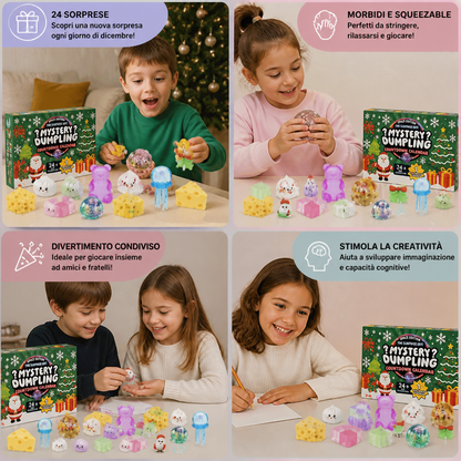 Calendario Dell'Avvento Squishy Di Natale Per Bambini