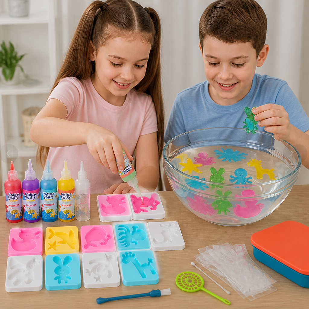 Set fai da te di gel d’acqua con gel e stampi