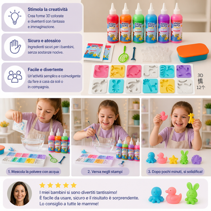 Set fai da te di gel d’acqua con gel e stampi