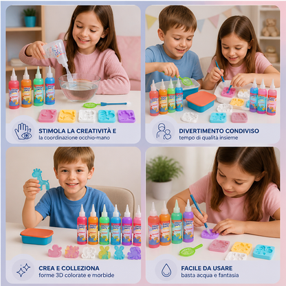 Set fai da te di gel d’acqua con gel e stampi