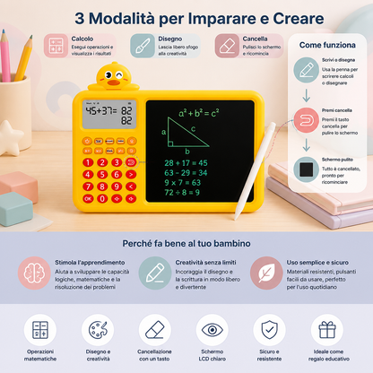 Set didattico interattivo di matematica, disegno e cancellazione per bambini