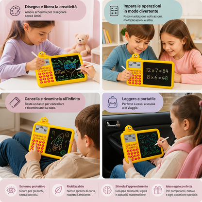 Set didattico interattivo di matematica, disegno e cancellazione per bambini