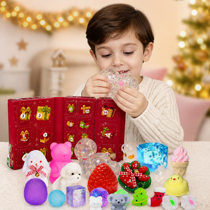 Calendario dell’Avvento Premium di 24 Giorni con Giochi Squishy