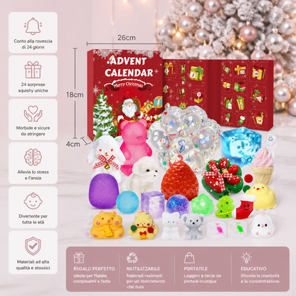 Calendario dell’Avvento Premium di 24 Giorni con Giochi Squishy