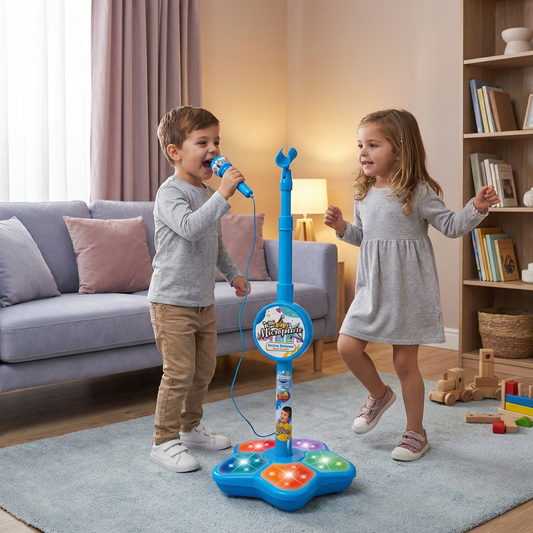Set karaoke per bambini con microfono e supporto – Gioco educativo musicale