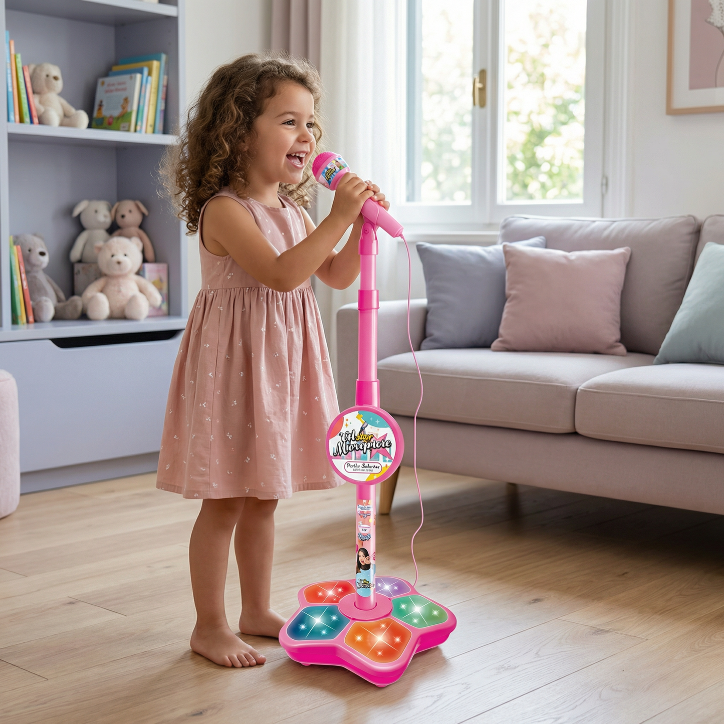 Set karaoke per bambini con microfono e supporto – Gioco educativo musicale