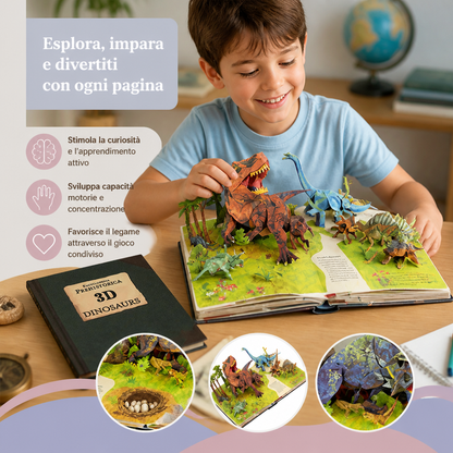 Enciclopedia Interattiva dei Dinosauri Pop-Up 3D
