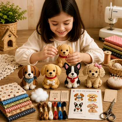 Kit da Cucito Peluche DIY – Crea il Tuo Simpatico Personaggio