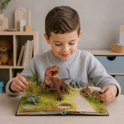Enciclopedia Interattiva dei Dinosauri Pop-Up 3D