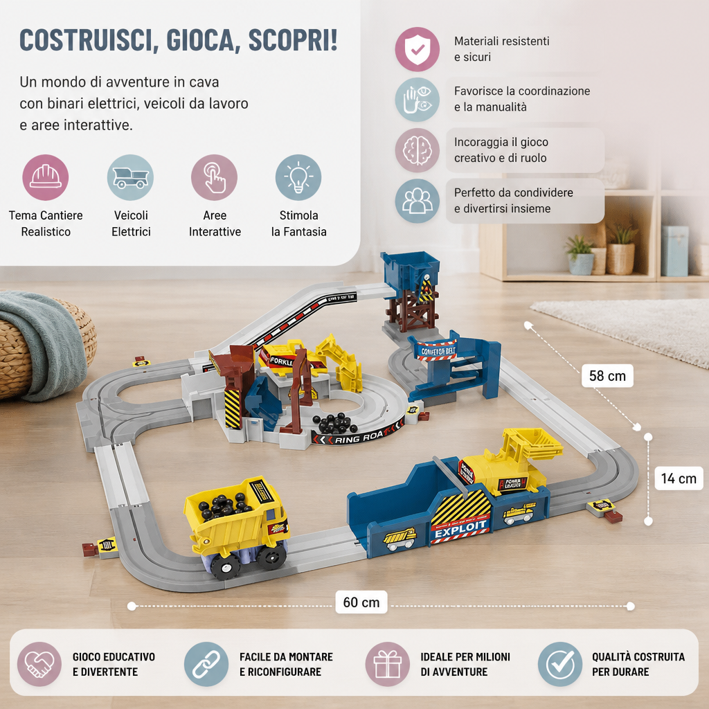 Set Di Tren Elettrico Interattivo Avventura In Cava