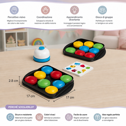Gioco Educativo Familiare Della Campanella Con Abbinamento Di Colori E Motivi