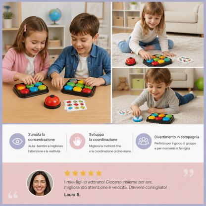 Gioco Educativo Familiare Della Campanella Con Abbinamento Di Colori E Motivi