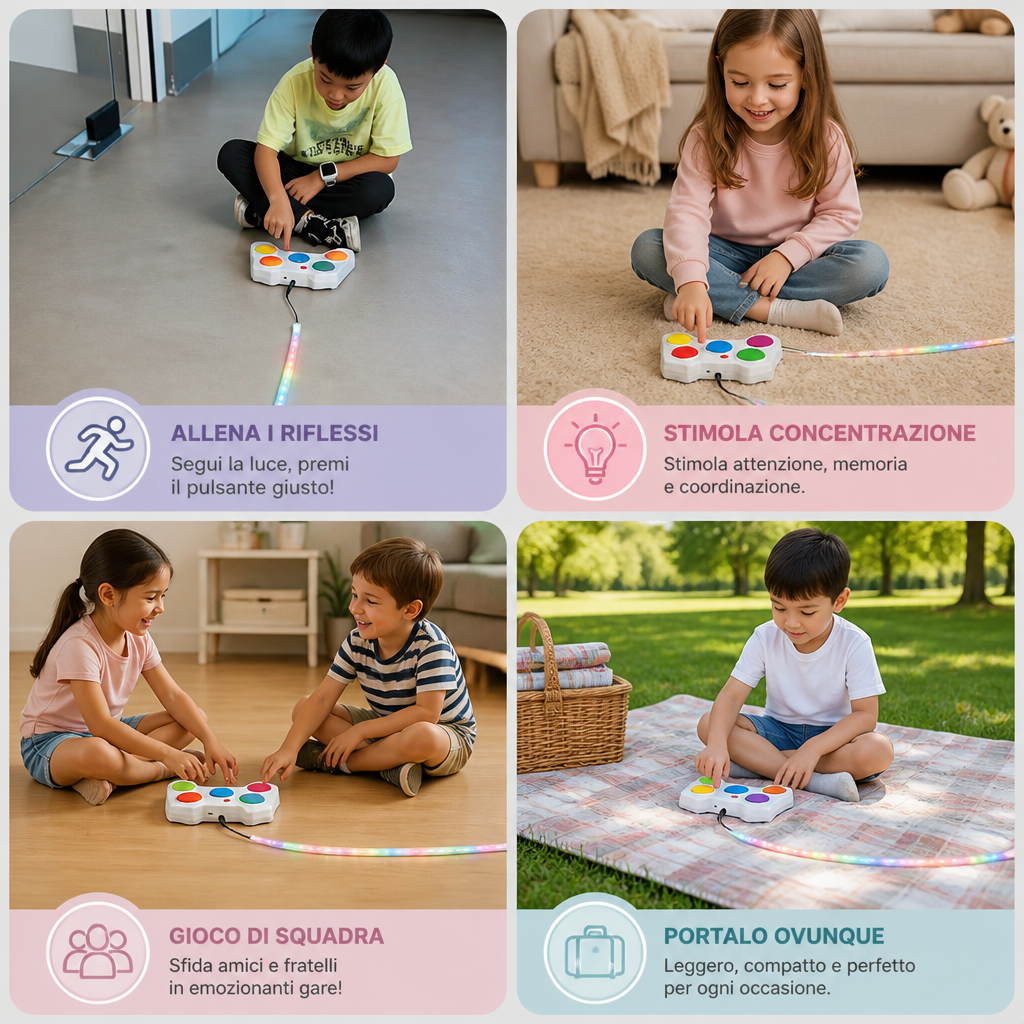 Sfida di Difesa Luminosa – Gioco Interattivo di Riflessi con LED