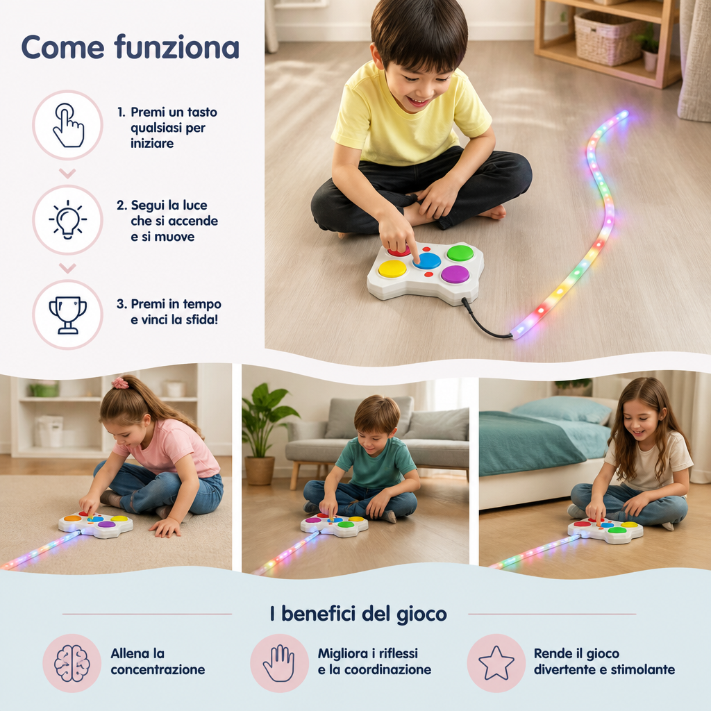 Sfida di Difesa Luminosa – Gioco Interattivo di Riflessi con LED