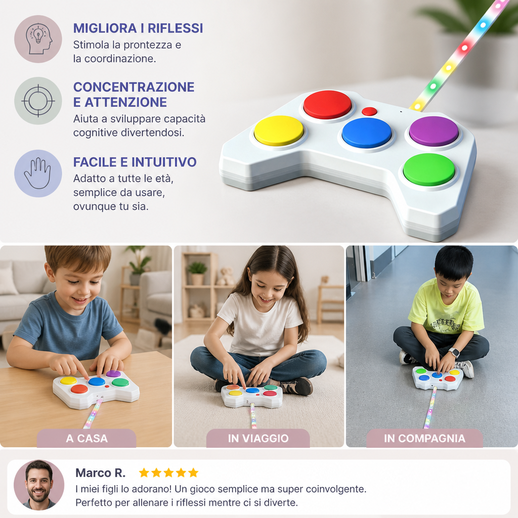 Sfida di Difesa Luminosa – Gioco Interattivo di Riflessi con LED