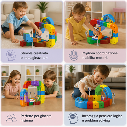 Magic Track Cubo Ferroviario Per Bambini