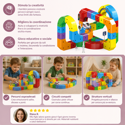 Magic Track Cubo Ferroviario Per Bambini