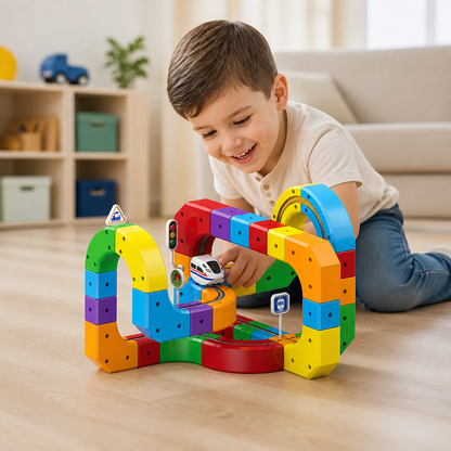 Magic Track Cubo Ferroviario Per Bambini