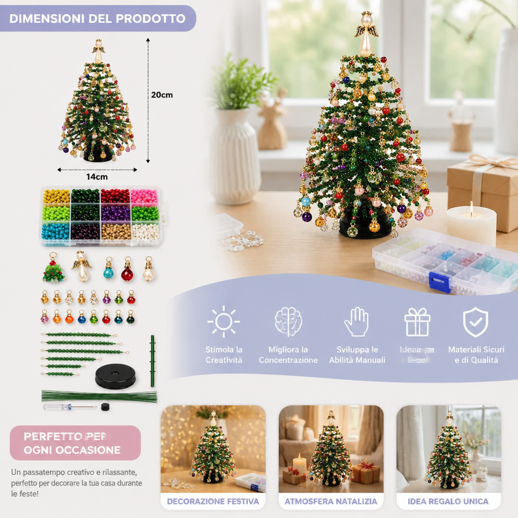 Kit DIY Per Creare Un Albero Di Natale Con Perline Di Cristallo